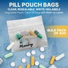 MEDca Pill Pouch Bags - Pack of 400 - 3" x 2.75" - BPA-Free, Disposable Zipper Pills Baggies, Daily AM PM Travel Medicine Organizer Storage Pouches - 2 of 4