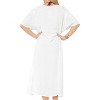 LA LEELA Women's Casual Dress Relaxed Holiday Dress Summer 12-16Snow White AC915 - 3 of 4
