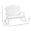 Maggift Patio Accent Chairs, Rocking Chair, Rocker High Back Garden Seat For Indoor Outdoor, White, 45"*37.75"*38.5" - 3 of 4