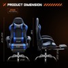 NicBex PU Leather Office Chair with Wheels and Headrest,Criss Cross Chair with Footrest and Lumbar Support,Desk Chair for Office - 3 of 4