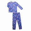 Ola! Otter Full Sleeve Nightsuit - Fuzzy Fishes-Blue - 2 of 4