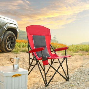 KWPZQEB Folding Camping Chairs, Portable Chair with Cup Holder and Carry Bag, Portable Collapsible Chair for Beach, Lawn, Outdoor Sports - 1 of 4