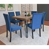 NicBex Dining Room Table Set for 6 Morden Dining Table Set with Wooden Tabletop, Metal Legs and 6 Velvet Chairs for Dining Room - 4 of 4