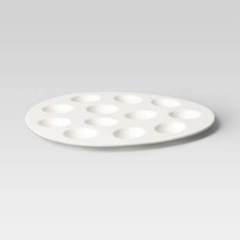 11.25"x13.75" Stoneware Deviled Egg Serving Platter - Threshold™