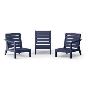 WestinTrends Avalon Outdoor Patio 3-Piece HDPE Deep Seating Sectional Sofa - 1 of 4