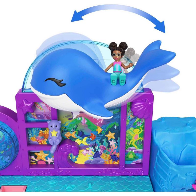 Polly Pocket Pollyville Aquarium Starring Shani Playset with 2 Dolls, 3 of 7