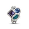 Black Bow Jewelry Sterling Silver with Multicolor Crystals Bead Charm - 3 of 4