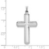 Black Bow Jewelry 14k Yellow or White Gold Polished Latin Cross Pendant, 21 x 39mm - 4 of 4