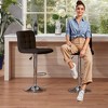 Bar Stools 1 Set of 2, Counter Height Bar Stools, Square Cushion Bar Stools with Back, Footstool, Cafe,  2 pieces - 3 of 4