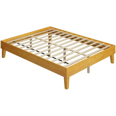 Yaheetech Wooden Bed Frame Platform Bed with Wood Slat Support