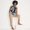 Lands' End Women's Cotton Voile Sleeveless Mock Neck Blouse - 4 of 4
