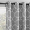 2pc 50"x84" Sun Zero Tikal Woven Ogee 100% Blackout Grommet Curtain Panel Pair Black - 3 of 4