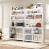 73" Tall Pantry Cabinet - 6-Tier Steel Storage, Adjustable Shelves, Flip Door with Pegboard, Anti-Tip, for Kitchen, Dining, Living Room - 4 of 4