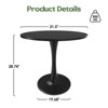 NicBex Modern 31.5" Round Dining Table,Small Kitchen Table  with Pedestal Base for 2-4 People,Dining Room Table for Kitchen,Living Room,Office - 2 of 4