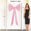 18''x30'' Oversized Bow Birthday Decoration, No-Tie Velvet Bow Wall Decor for Girls' Parties, Weddings Backdrop, Bridal Showers, Baby Showers - 2 of 4