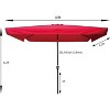 CAVINAS 10 x 6.5Ft Patio Umbrella,Outdoor Waterproof Umbrella with Crank and Push Button Tilt,Outdoor Umbrellas for Patio,Garden,Swimming Pool - 3 of 4
