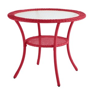 BrylaneHome Roma All-Weather Resin Wicker Bistro Table - 1 of 3