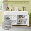 Gikpal 55’’ Modern Fluted Sideboard Cabinet, Entryway Table, Wooden Dresser for Bedroom with 2 Drawers & 2 Adjustable Shelves, Dining Room, Kitchen - 3 of 4