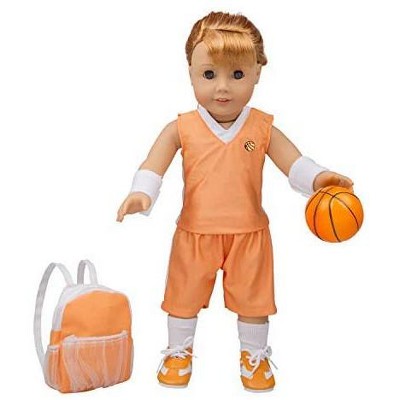 Dress Along Dolly Basketball Uniform Outfit for American Girl Doll