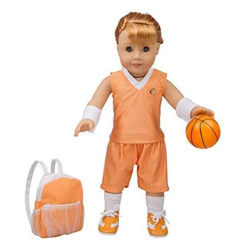 Dress Along Dolly Basketball Uniform Outfit for American Girl Doll