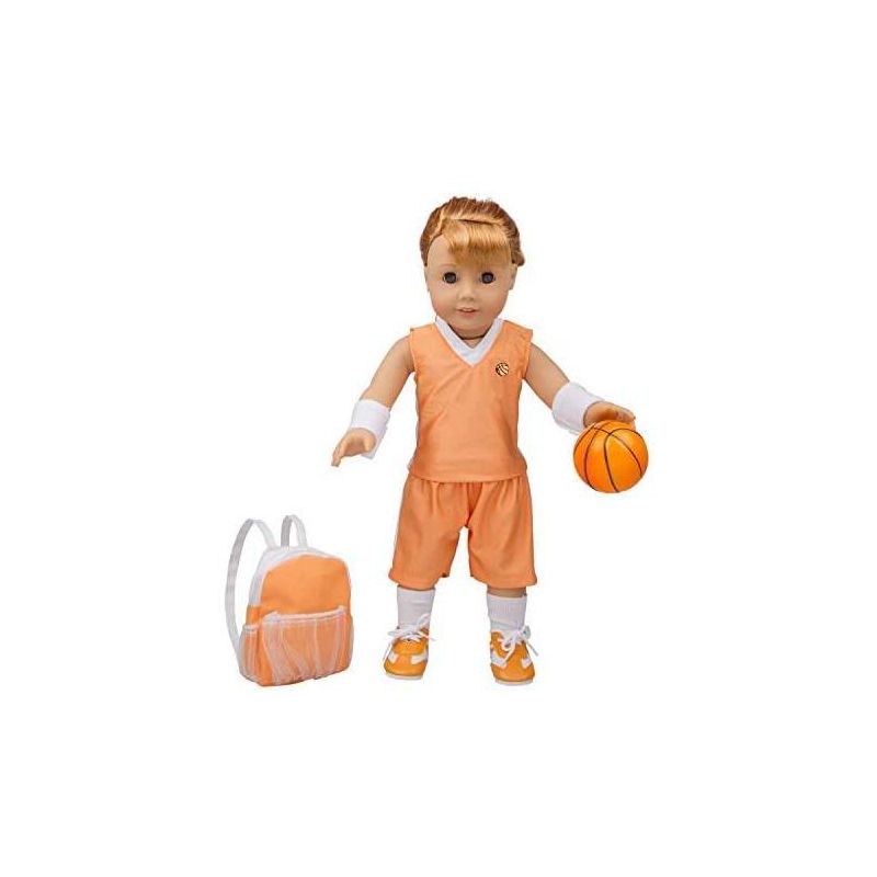 Dress Along Dolly Basketball Uniform Outfit for American Girl Doll, 1 of 5