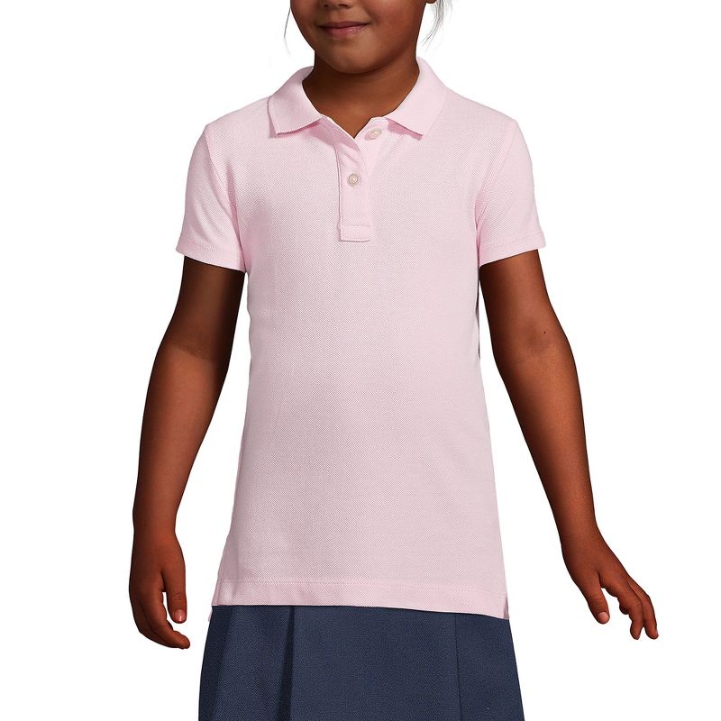 Lands' End School Uniform Kids Short Sleeve Feminine Fit Mesh Polo Shirt, 3 of 6
