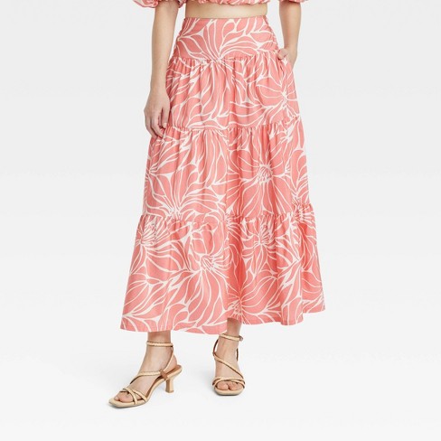 Women s Taffeta Maxi Skirt A New Day Target