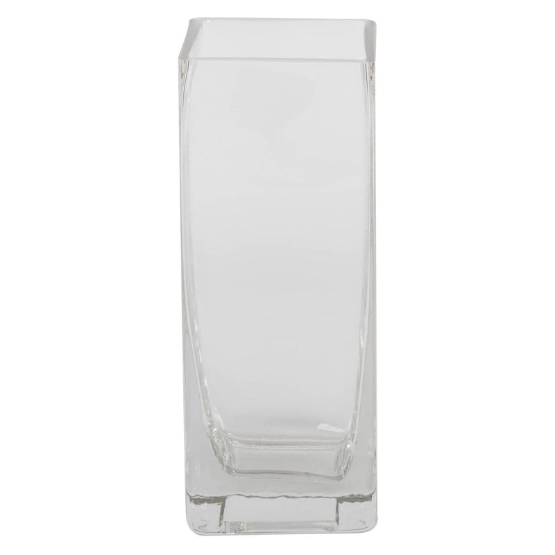 Vickerman 6" White Square Glass Vase, 1 of 2