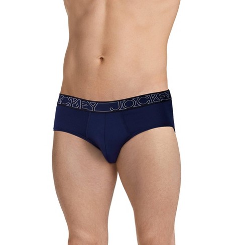 Buy Jockey MM07 Men's Microfiber Elastane Stretch Printed Brief with  Breathable Mesh-True Navy online