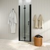 ONWITH 30 to 31-1/4 in. W x 72 in. H Bi-Fold Frameless Shower Doors in Black with Clear Glass - 3 of 3