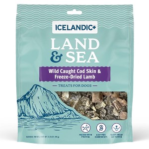 Icelandic+ Land & Sea Wild Caught Cod Skin & Freeze-Dried Lamb - 1 of 4