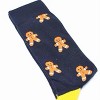 Gingerbread Man Patterned Socks (Men's Sizes Adult Large) from the Sock Panda -Great for Christmas - 2 of 3