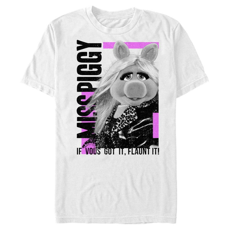 Men's The Muppets Miss Piggy Flaunt It T-Shirt, 1 of 6