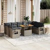 vidaXL Garden Sofa Set Grey PE rattan Large Adjustable Feet - 2 of 4