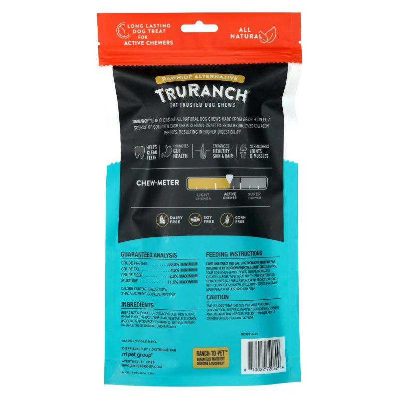 TruRanch 9&#34; Collagen Rolls Beef Flavor Dog Treats - 10oz/3ct, 3 of 5