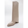 Maybe Beige Chunky Heel Boot (Women) | Prologue Shoes - 3 of 4