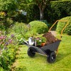 Tangkula Dual-Wheel Wheelbarrow w/ Pneumatic Tires 330 LBS Load Capacity 21 Gal Volume - 3 of 4