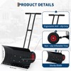 GustoWave Metal Snow Shovel, Heavy Duty Push Snow Shovel with Wheels and Angled Blade for Driveway, Black - 4 of 4