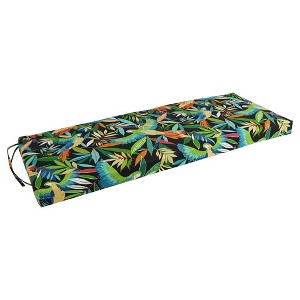 Blazing Needles, 54-inch by 19-inch Patterned Outdoor Spun Polyester Bench Cushion - 1 of 3
