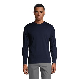 Lands' End School Uniform Men's Long Sleeve Essential T-shirt - 1 of 3