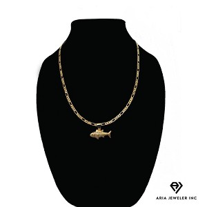 Aria jeweler Inc Gold Necklace with Tuna Fish Pendent - 1 of 1