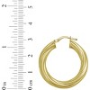 14k Yellow Gold 4.5mm Full Twist Round Circle Hoop Earrings - 4 of 4