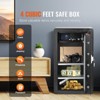 VEVOR Single Door 4.0 cu.ft Safe Box with Key Lock & Password, Safe Lock Box with Fireproof Bag, Key Rack, 2 Shelves, and 1 Cabinet, Black - 3 of 4
