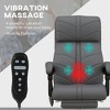 Okak Massage Executive Office Chair with 4 Vibration and Heat, Criss Cross Chair with Adjustable Height, 360 Swivel Chair for Home, Office, Gray - 3 of 4