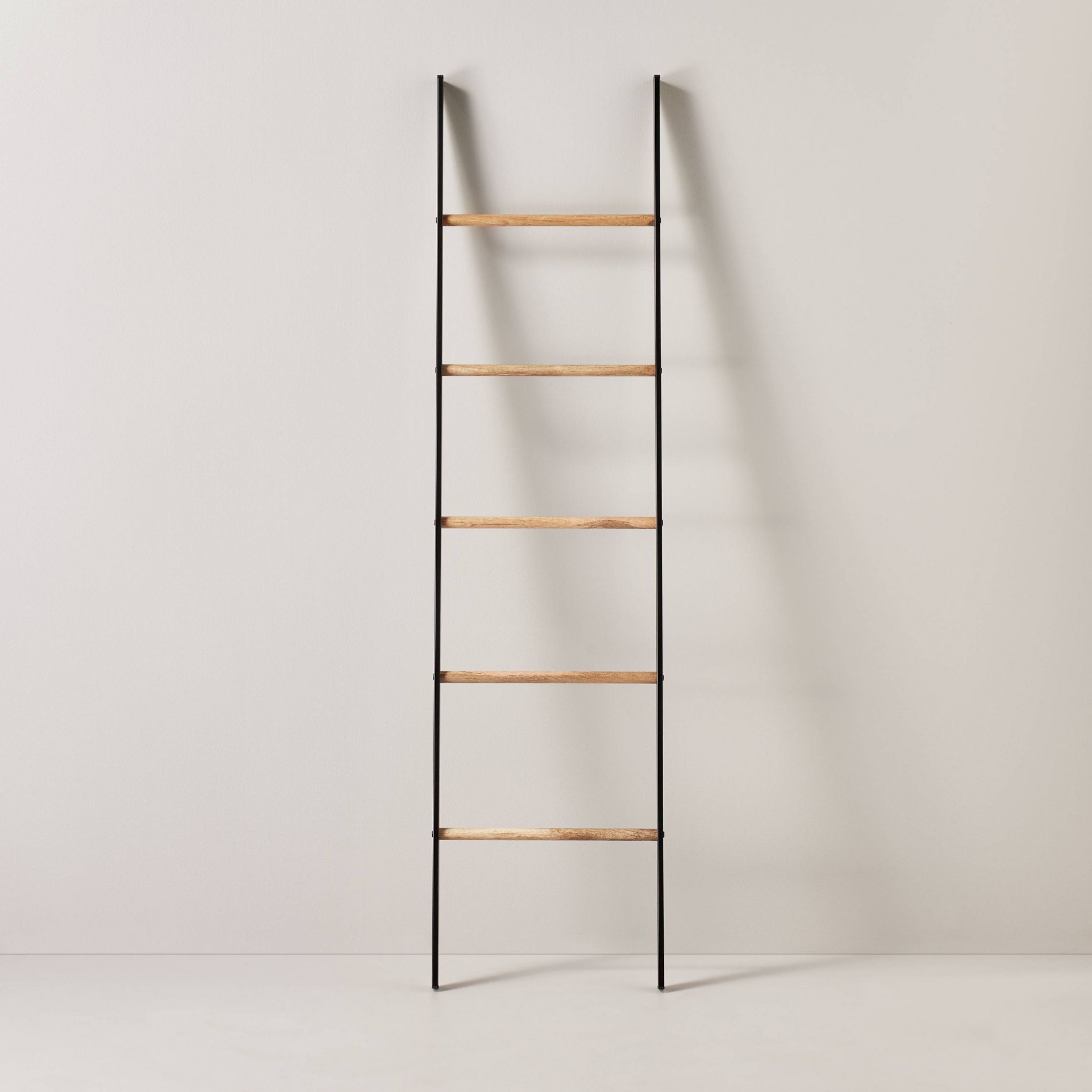 6' Wood & Steel Blanket Ladder Black/Natural - Hearth & Hand™ with Magnolia: Farmhouse Style, No Assembly Required
