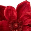 Northlight 20" Glittered Red Velvet Magnolia Christmas Stem Spray - 4 of 4