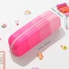 INFURNIC Pencil Cases Kids Large Capacity Waterproof Zipper Pouch Extra Big Pencil Bag for School Supplies Art Tools, Pink, 8.3"*2.8"*0.5" - 3 of 4