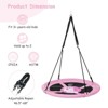 Costway 40" Flying Saucer Tree Swing Indoor Outdoor Play Set Kids Christmas Gift Purple/Blue/Green/Colorful/Blue Rocket/Blue Whale/Woods/Dark Green/Dark Pink/Yellow/Pink - 4 of 4
