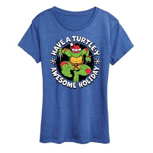 Women's - Teenage Mutant Ninja Turtles - Have A Turtley Awesome Holiday Short Sleeve Graphic T-Shirt - 1 of 4