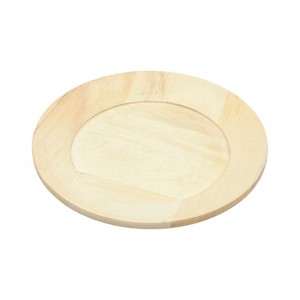 SEVOBAL Serving Platters Handcrafted Wooden Charger Plate, Rustic Chic Tableware for Elevated Dining and Family Party, Beige, 13.75"*13.75"*1.75" - 1 of 4